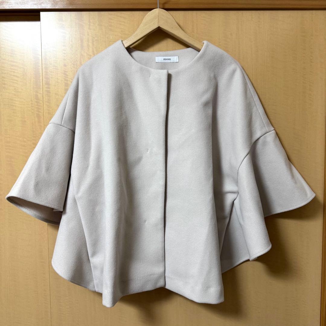 FENNEL フレアスリーブアウター　ヤマダヤ　ポンチョ　ケープ　コート