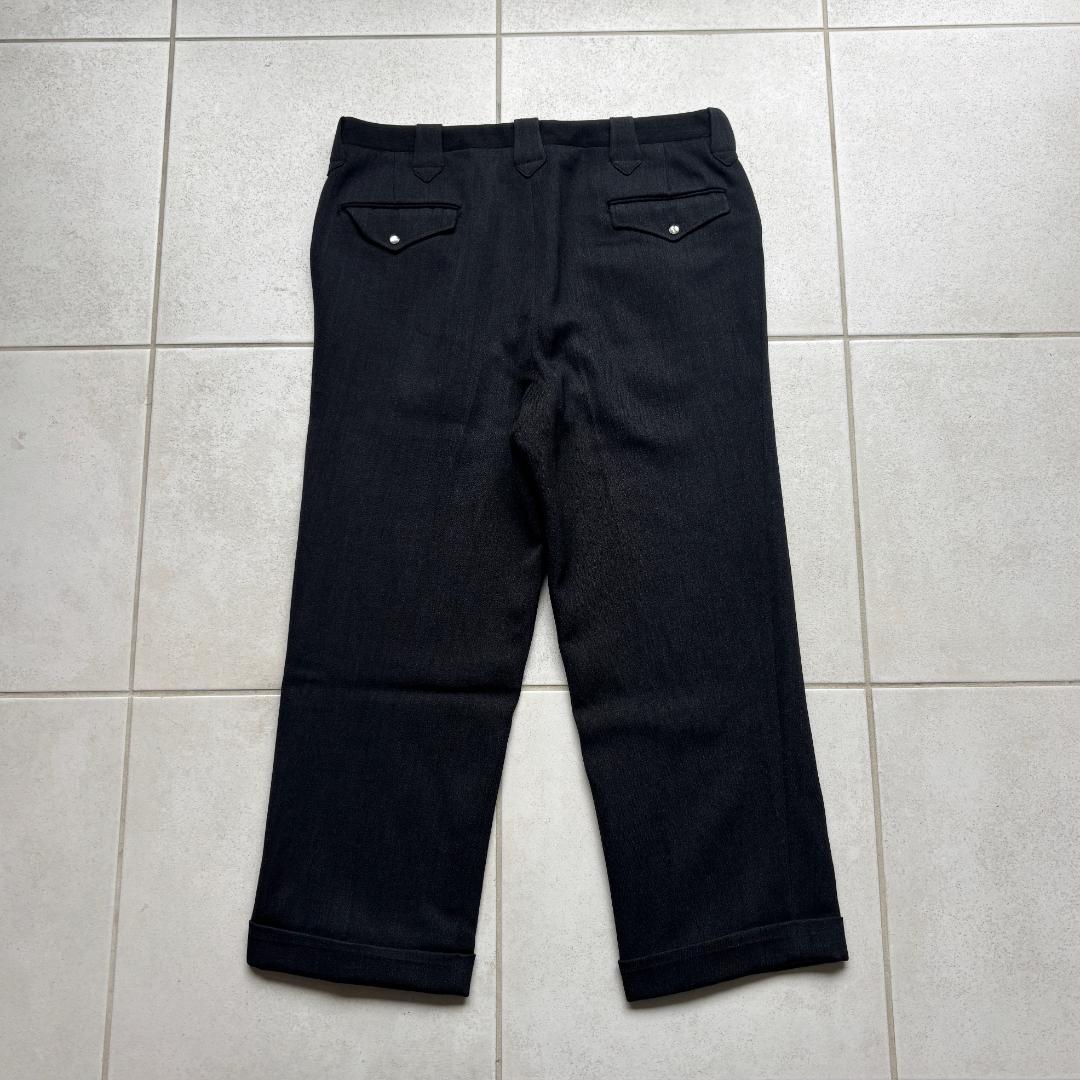 60s H BAR C ウィップコードウエスタンスラックス メランジブラック