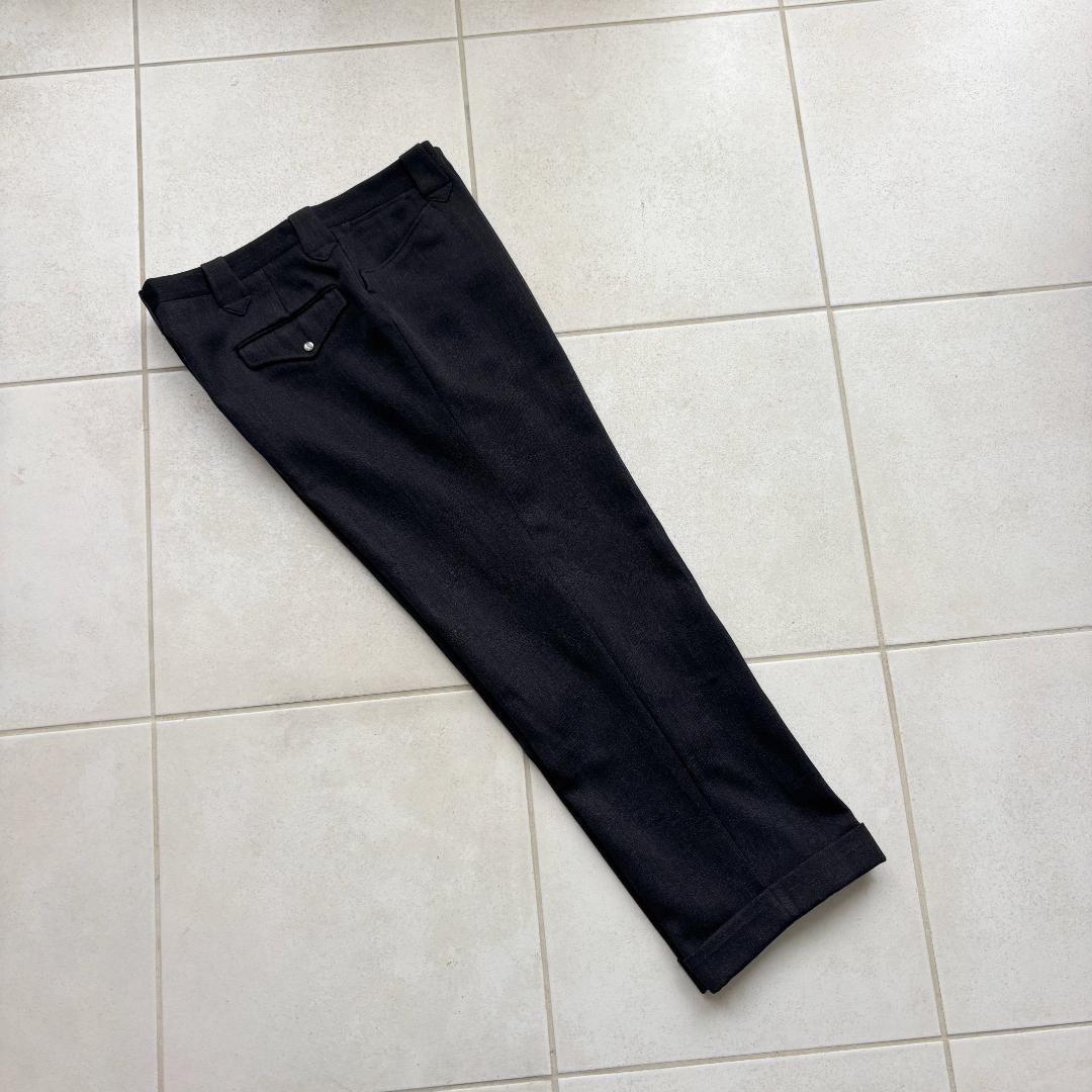 60s H BAR C ウィップコードウエスタンスラックス メランジブラック