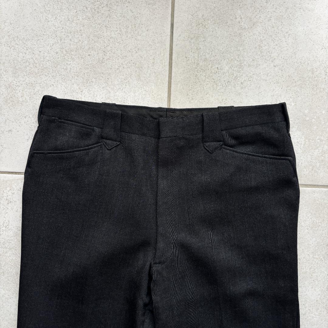 60s H BAR C ウィップコードウエスタンスラックス メランジブラック