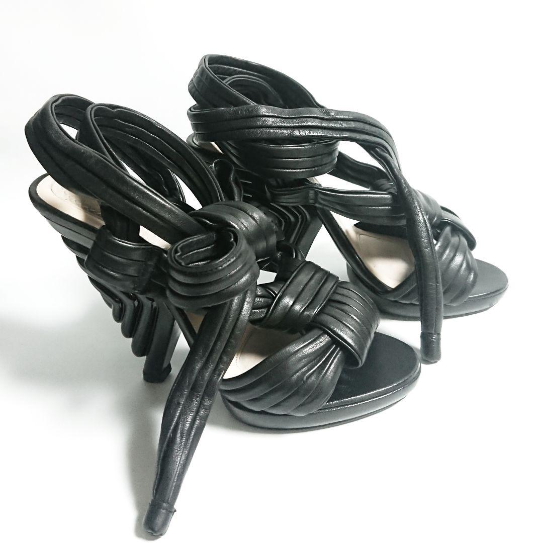 ロエベLOEWE◇イタリア製レザーアンクルストラップサンダル◇ミュール