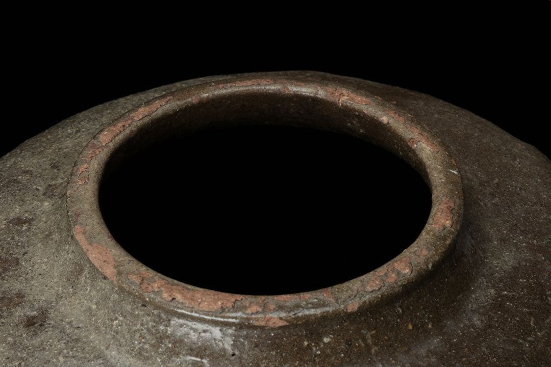 時代 古備前 自然釉 信楽 大壺 41cm 重さ15kg 花瓶 花器 古美術品