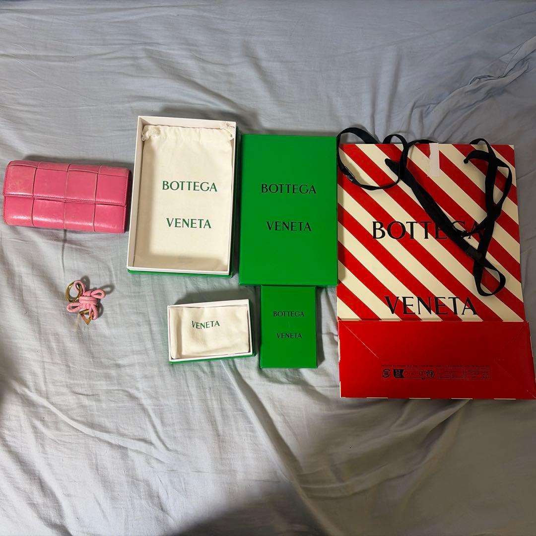 Bottega Veneta パッチワーク長財布 キーホルダー