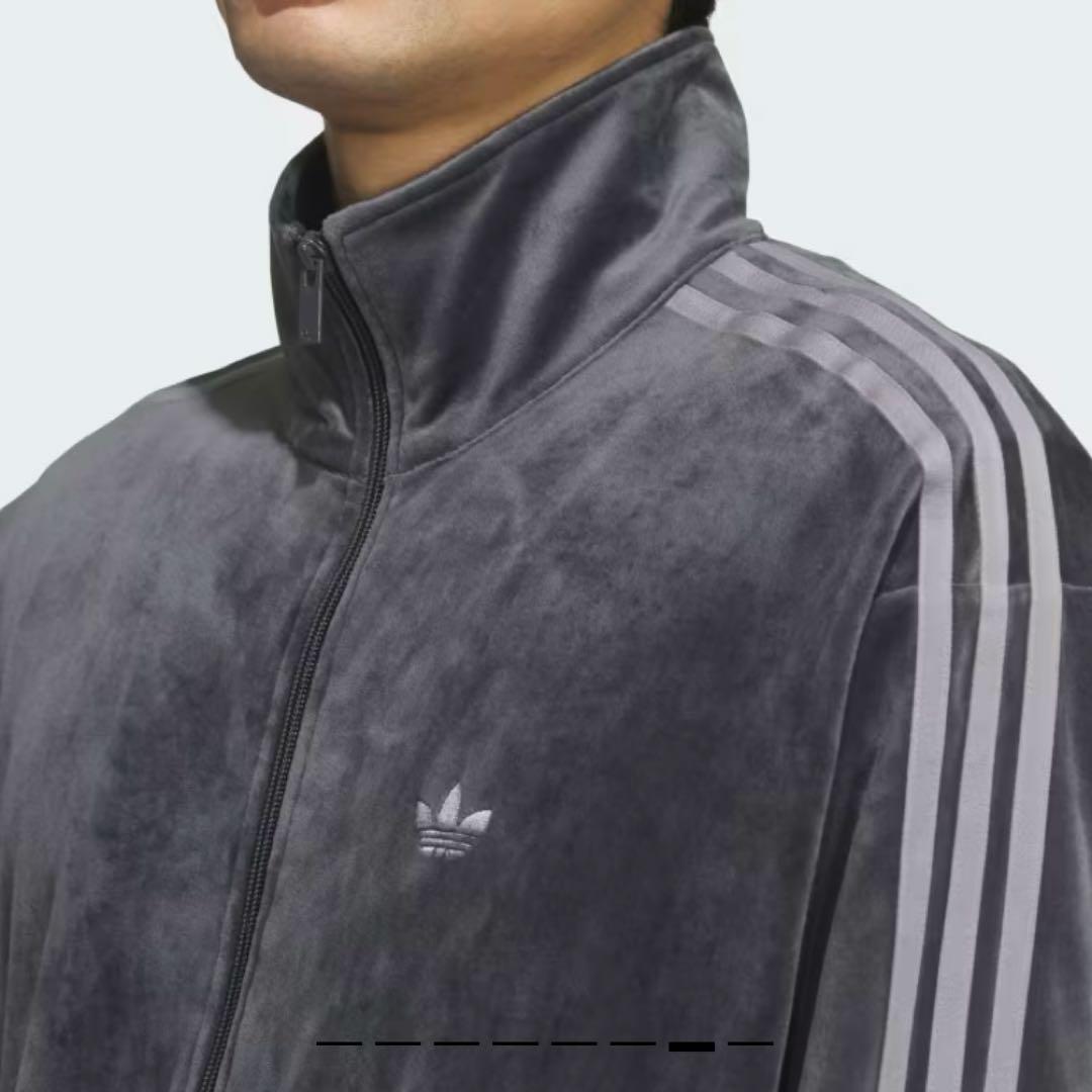 激レア【公式完売】アディダス トラックトップ ベロア　ダークグレー　M すぐ発送