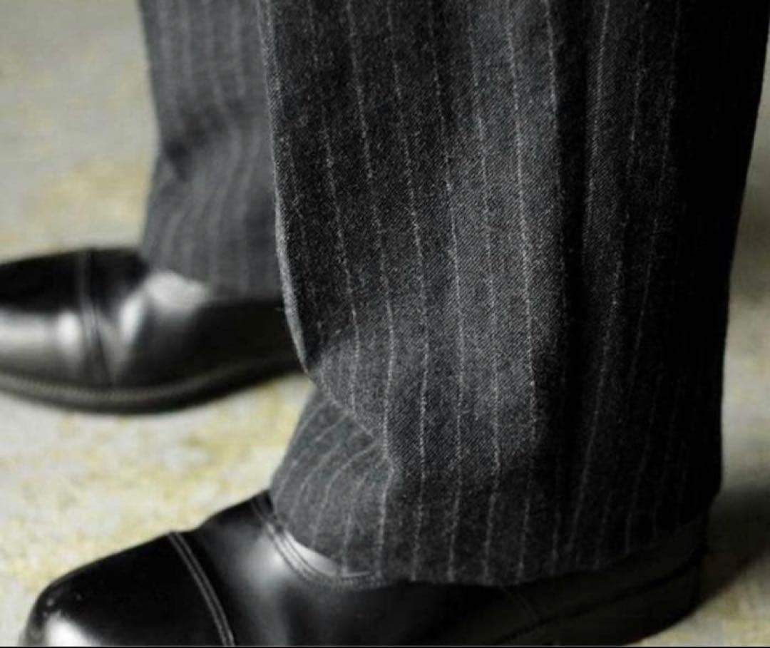 A.PRESSE Wide Tapered Trousers 3 ストライプ