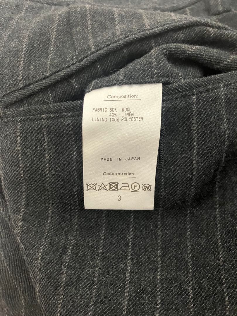 A.PRESSE Wide Tapered Trousers 3 ストライプ