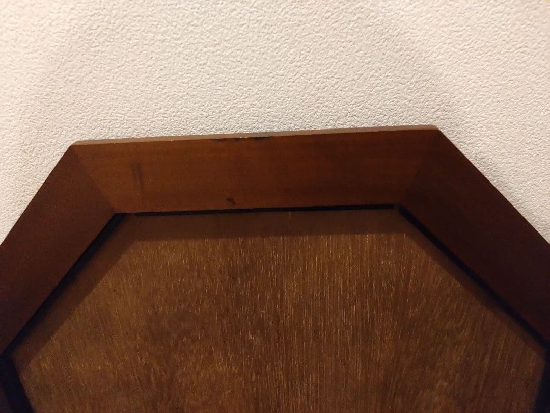 まるアンティークダークブラウン姿見　鏡