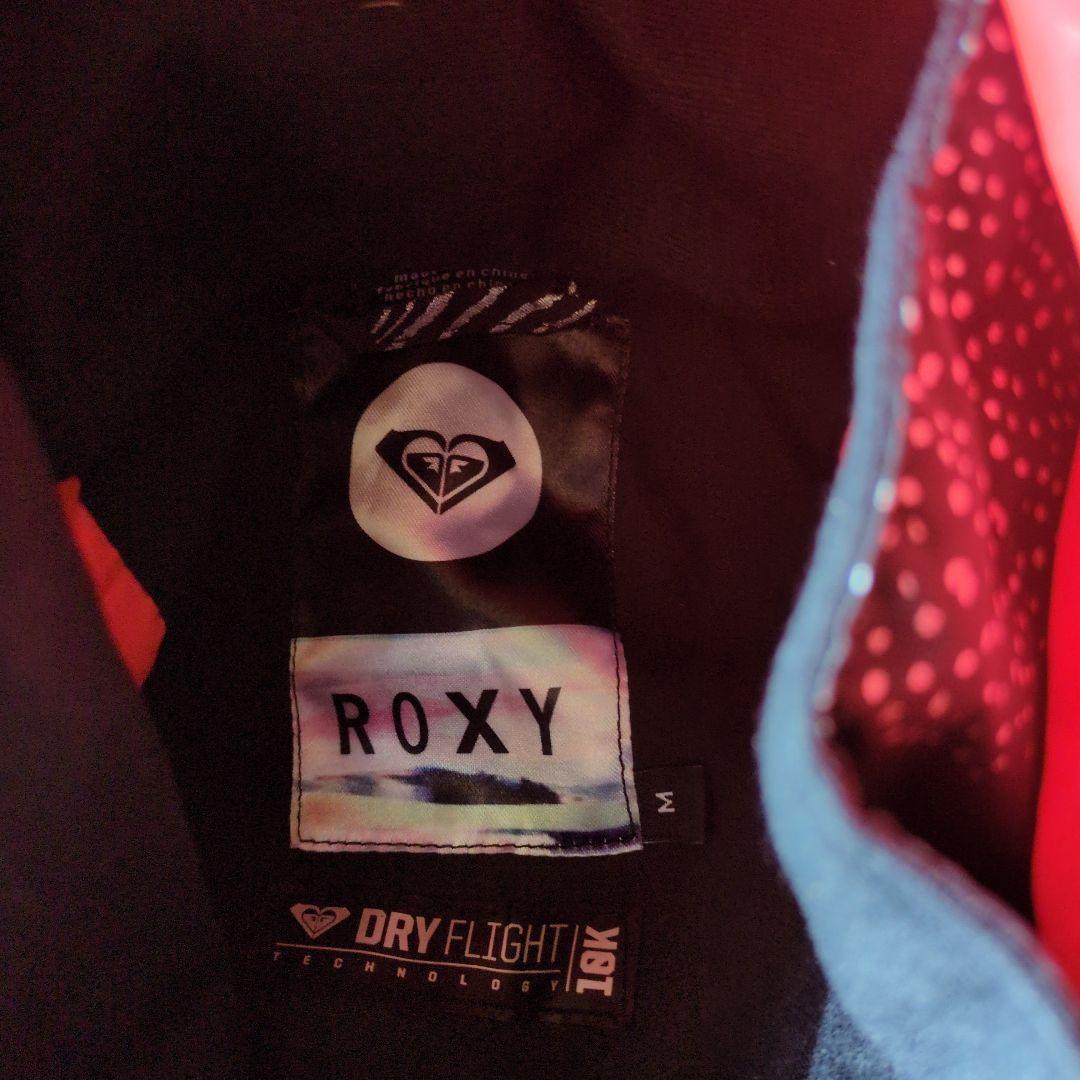 ROXY　スノボウェア　上下セット　Ｍ　サークル柄　ブラック　ピンク