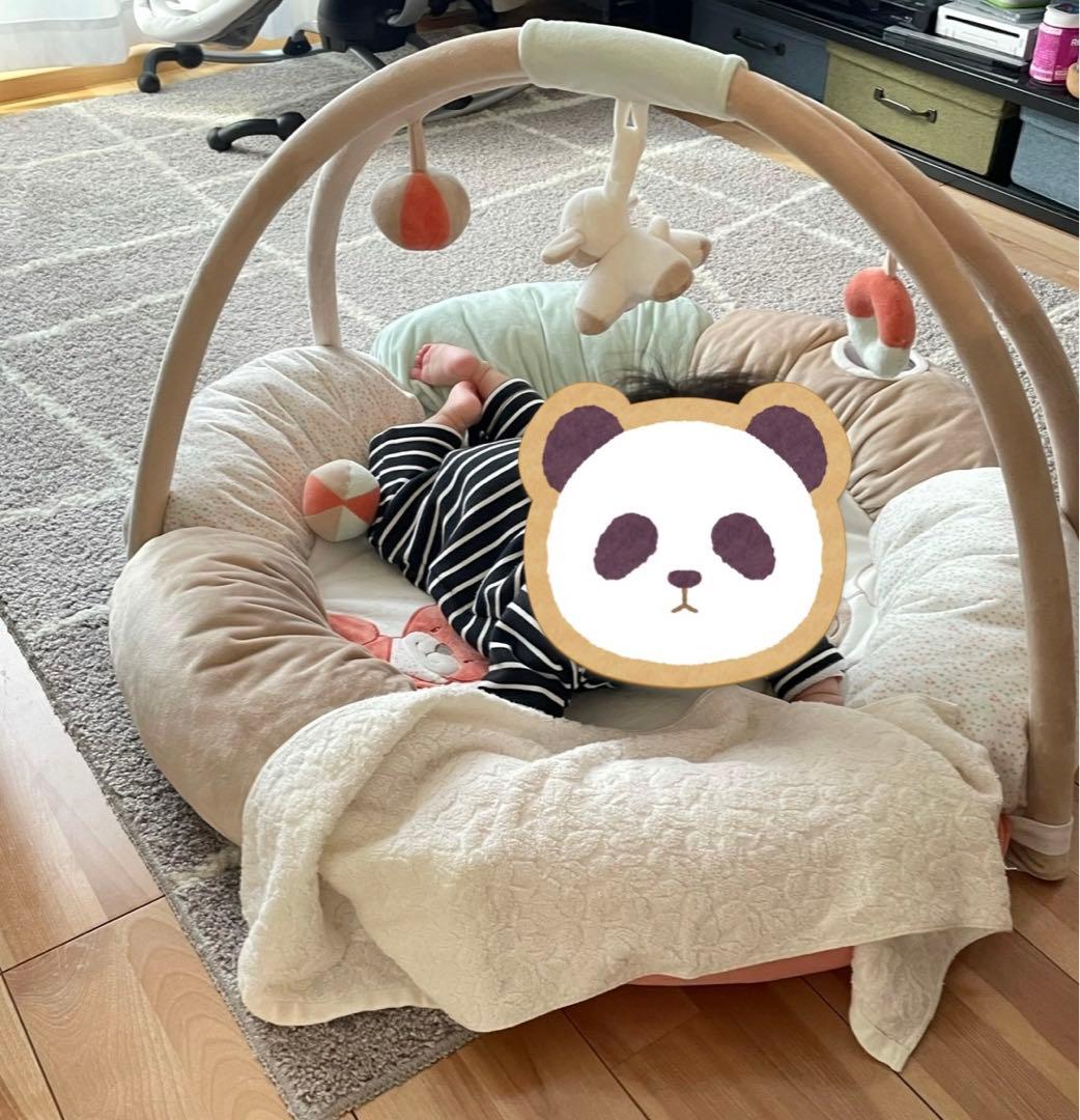 【超美品】Nattou（ナチュー）赤ちゃんのプレイマット＆プレイジム 男女兼用