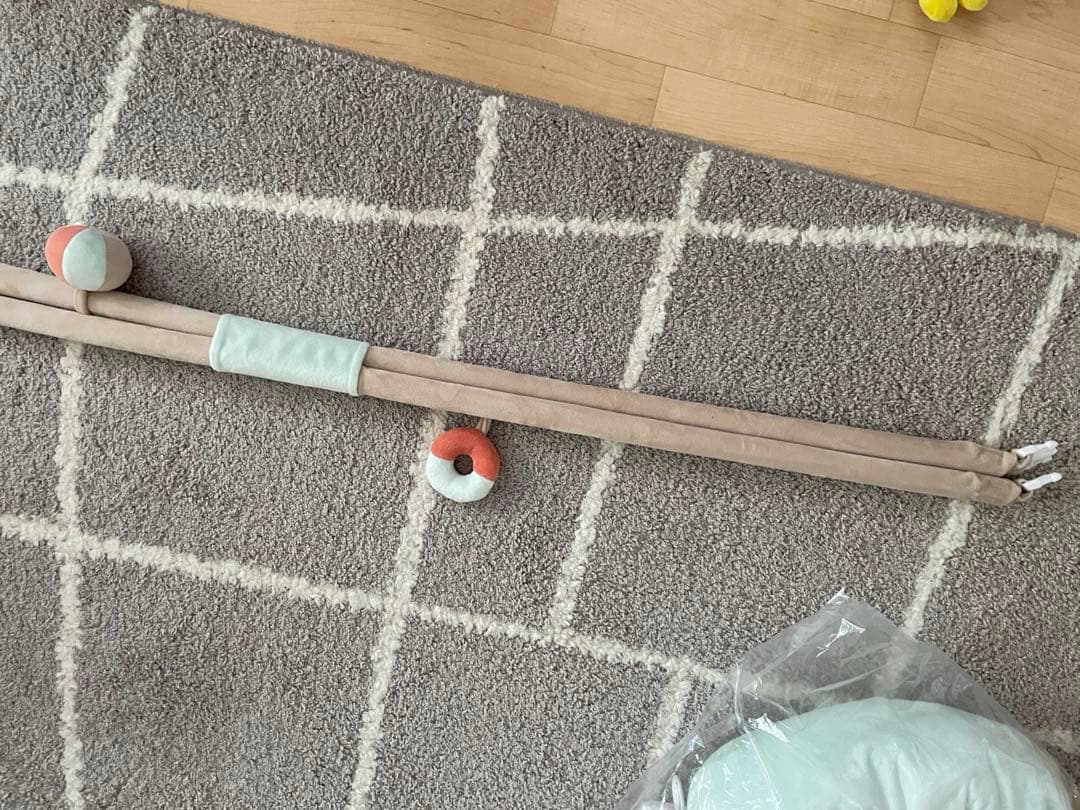 【超美品】Nattou（ナチュー）赤ちゃんのプレイマット＆プレイジム 男女兼用