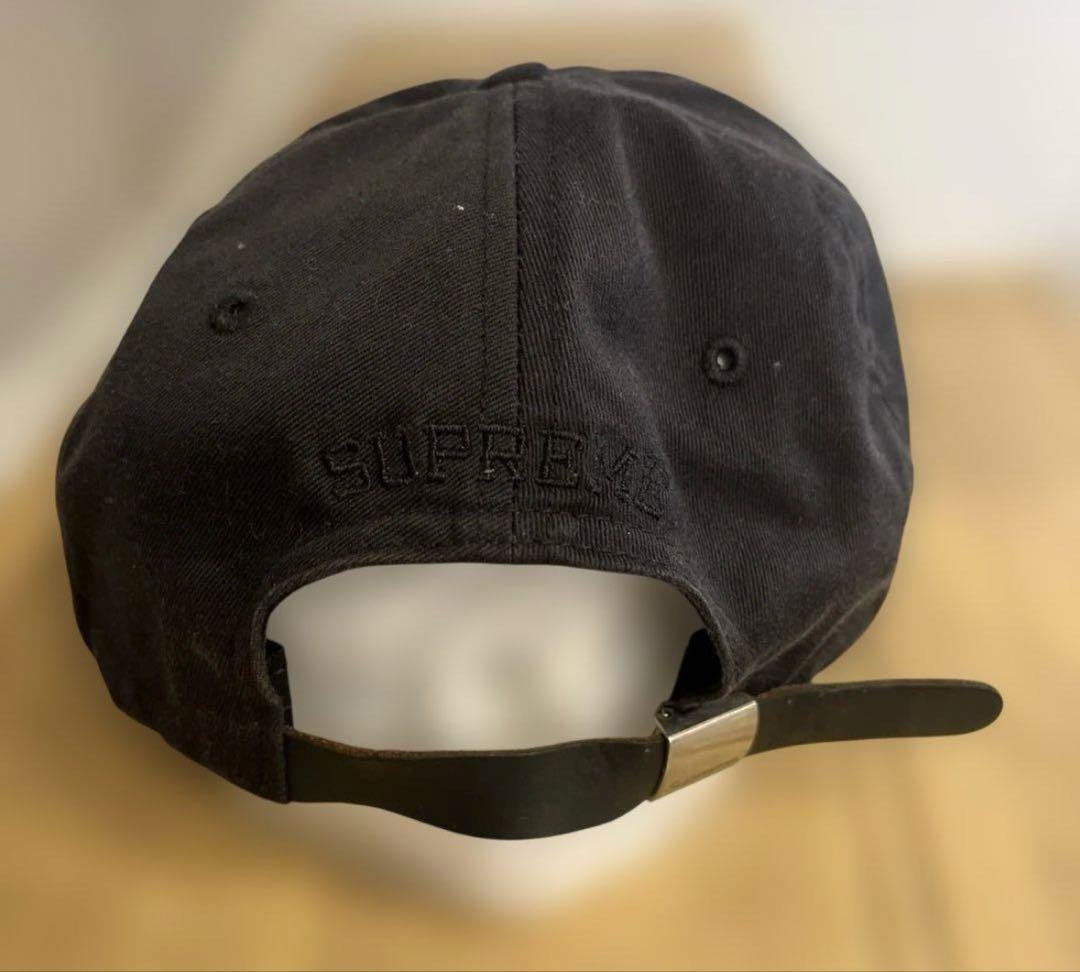 SUPREME 黒 キャップ Sロゴ