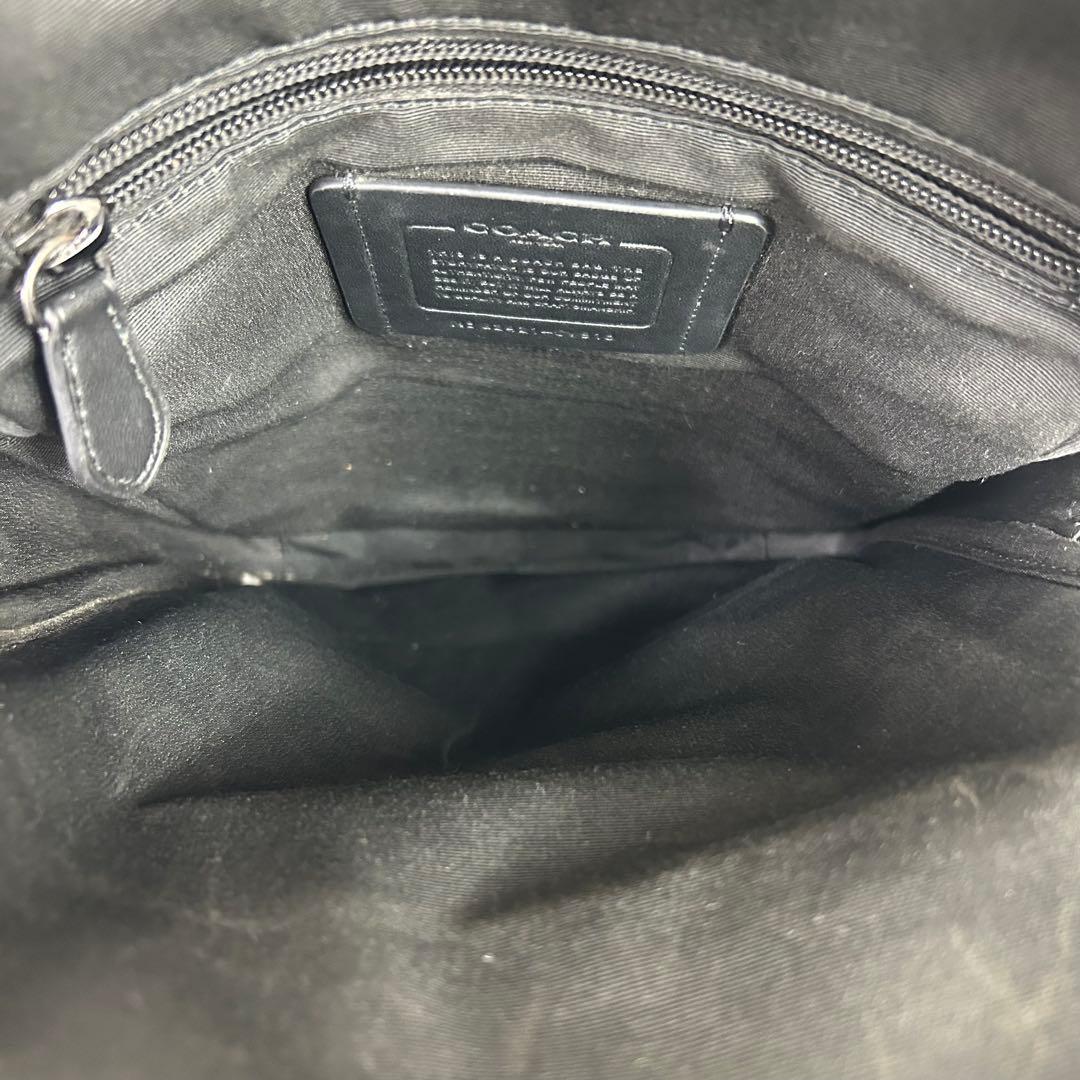 【良品】COACH コーチ ボディバッグ イーサンパック ブラック シグネチャ