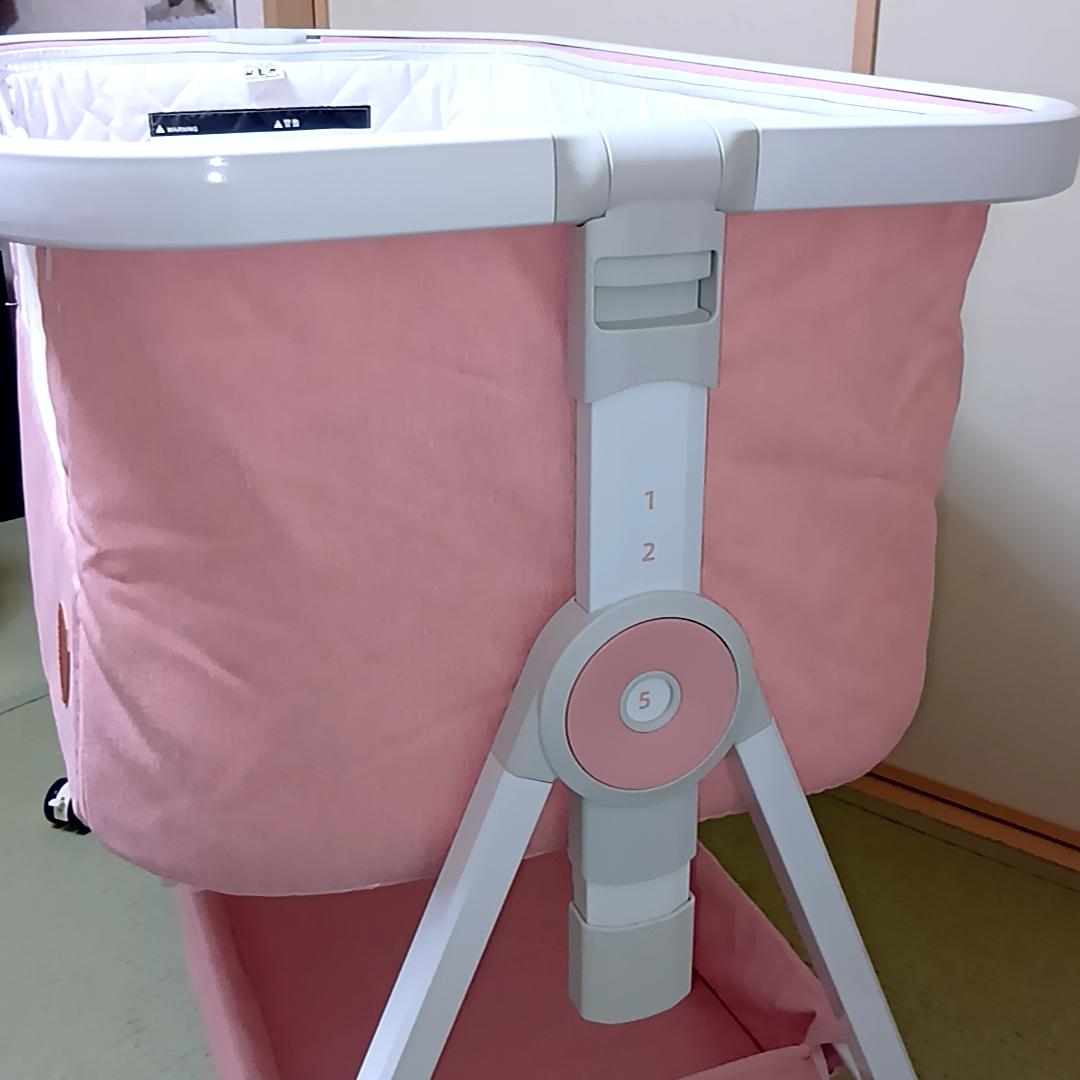 HZDMJ ベビーベッド ピンク　折りたたみ　取扱説明書付属
