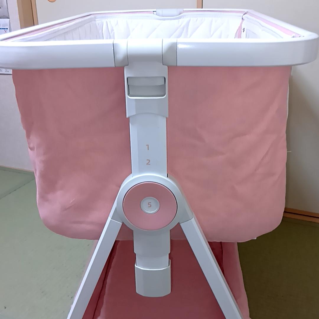 HZDMJ ベビーベッド ピンク　折りたたみ　取扱説明書付属