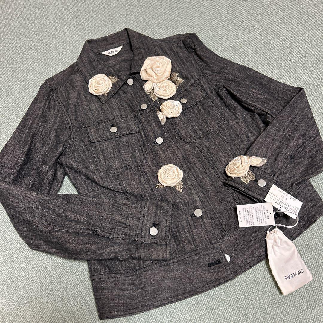 【再値下げ】新品 インゲボルグ INGEBORG 薔薇 デニムGジャン