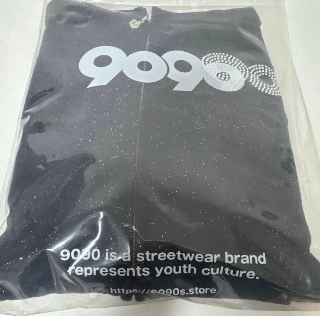 トップス 9090girl Logo Glitter Zip Hoodie