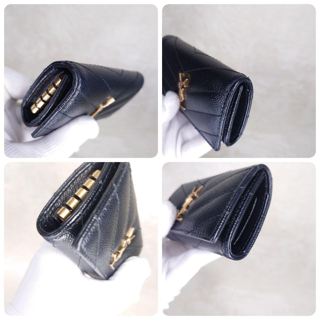 【極美品】サンローラン カサンドラ スリムキーケース 4連 YSLロゴ ブラック