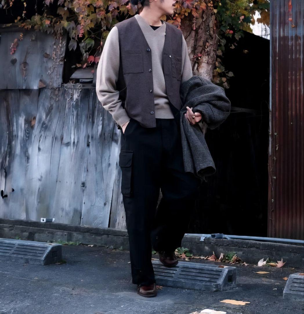 ほぼ未使用 定価13万 Caledoor British wool カバーオール