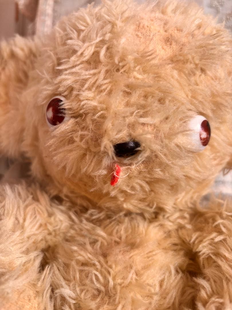 週末迄❤️ 謎の可愛い子　ポンチ目　アンティークベア　ヴィンテージ