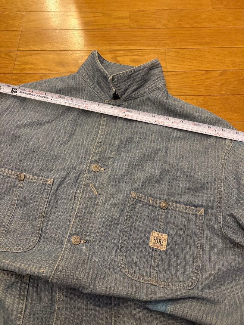 RRL Ralph Lauren ストライプ カバーオール　ダブルアールエル　L
