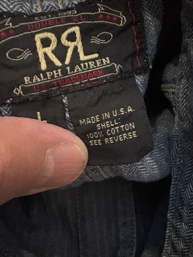 RRL Ralph Lauren ストライプ カバーオール　ダブルアールエル　L