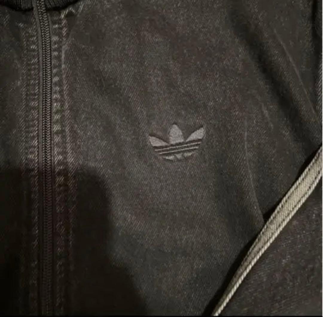 アディダス アディカラーデニムジャケット　ファイヤーバードトラックトップ　M