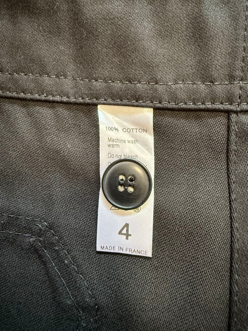 ル・トラヴァイユール・ガリス フレンチモールスキンジャケット　ブラック　サイズ4