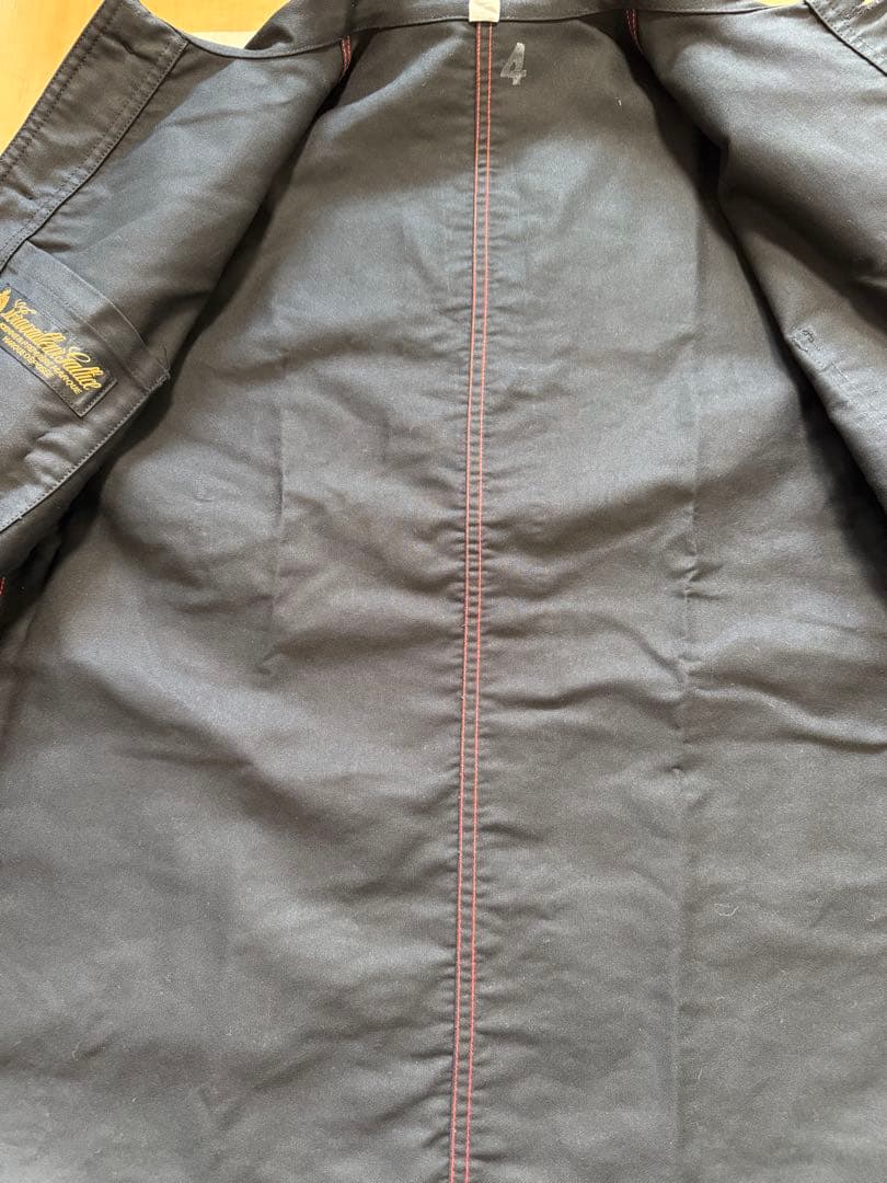 ル・トラヴァイユール・ガリス フレンチモールスキンジャケット　ブラック　サイズ4