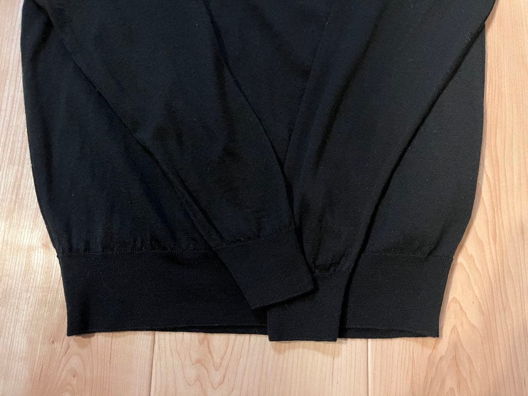 【翌日発送】JOHN SMEDLEY ブラック ニット セーター M　英国製