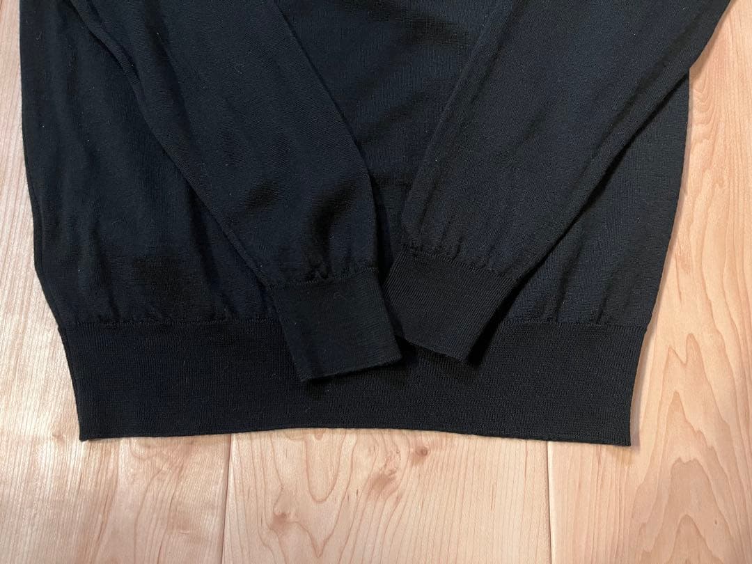 【翌日発送】JOHN SMEDLEY ブラック ニット セーター M　英国製