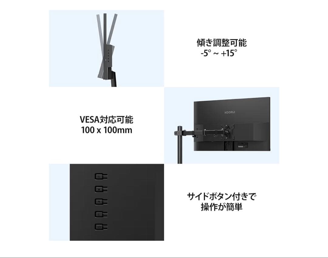 KOORUI モニター 21.5インチ