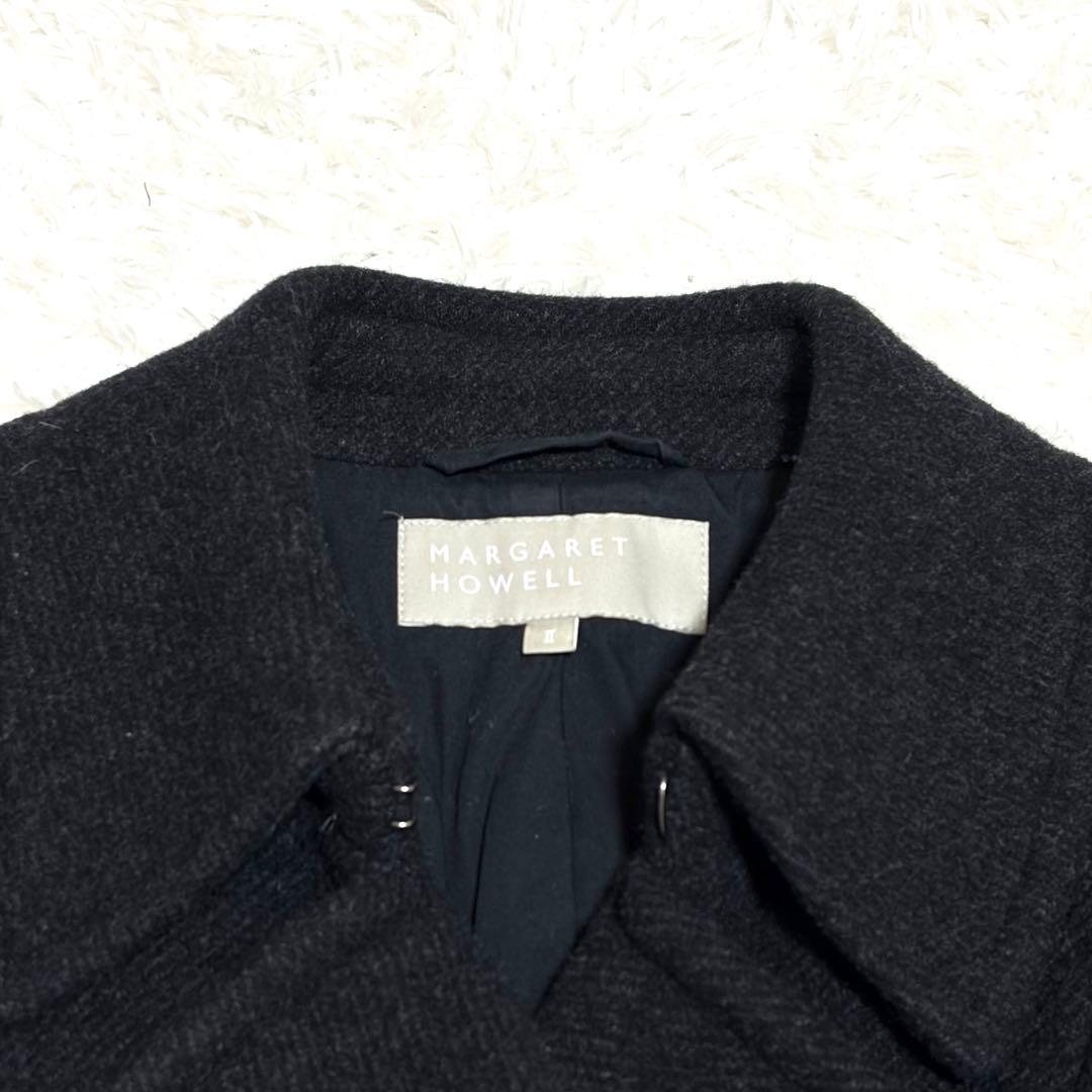 ✨極美品✨ マーガレットハウエル カシミヤ ピーコート 2 ブラック 定番品 黒