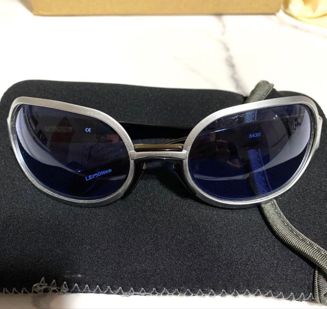LEMONed キャットアイサングラス ブルー