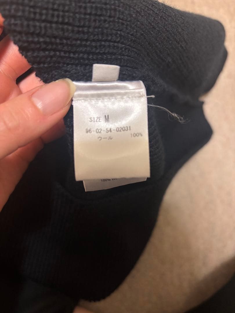 LEMAIRE ブラック ハーフジップニット　Mサイズ