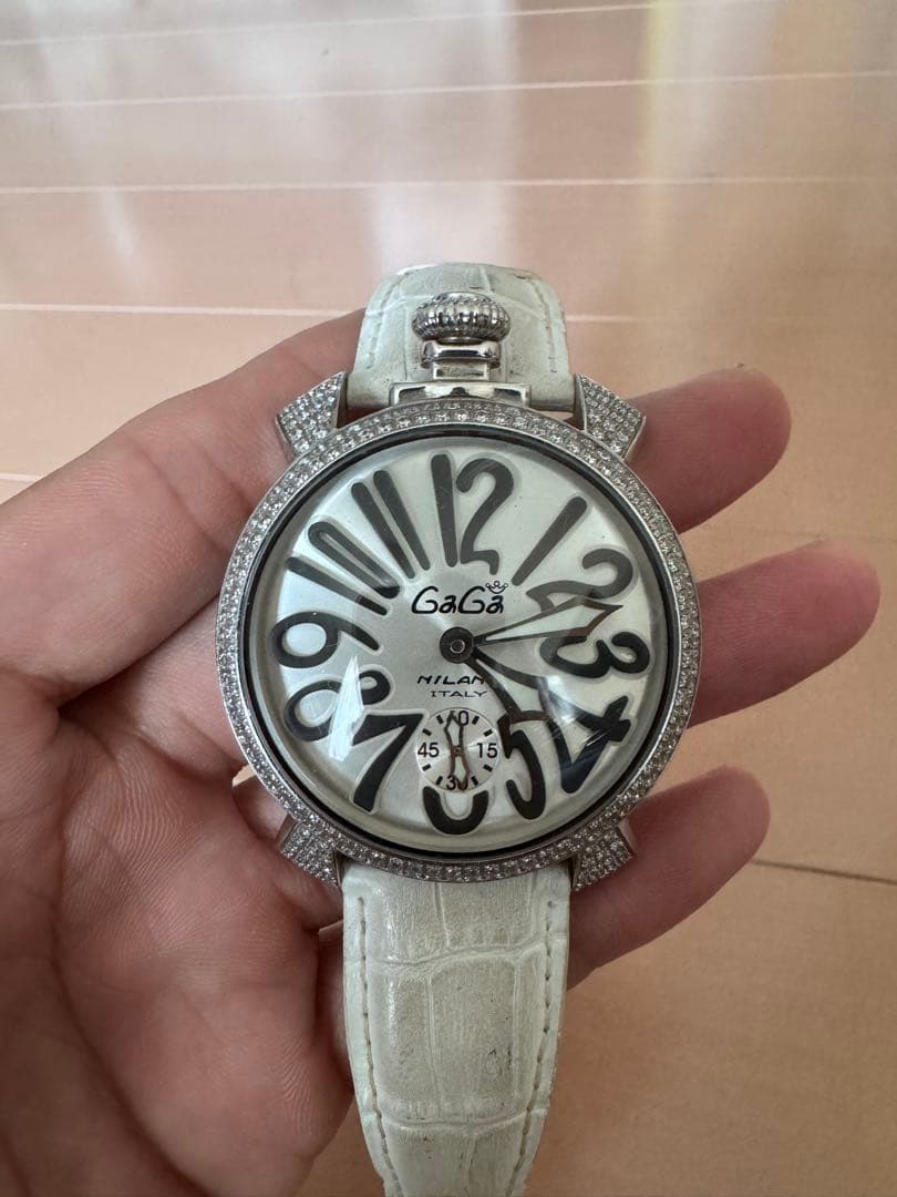 たつ　GaGa ダイヤモンド装飾 ビッグフェイス 時計