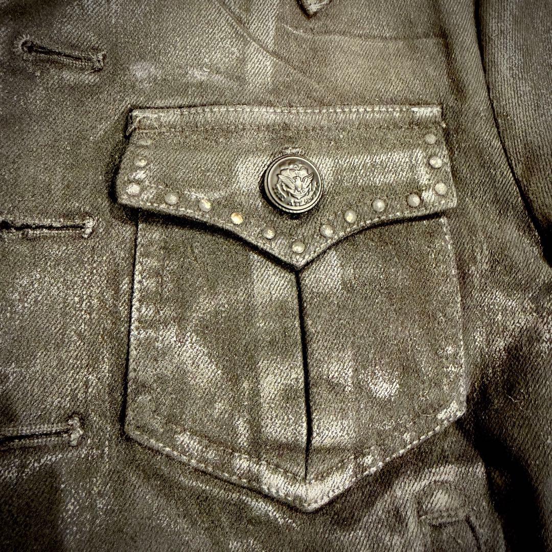 【美品】Roen ロエン オイル加工 デニムジャケット 44 HYDE着用モデル