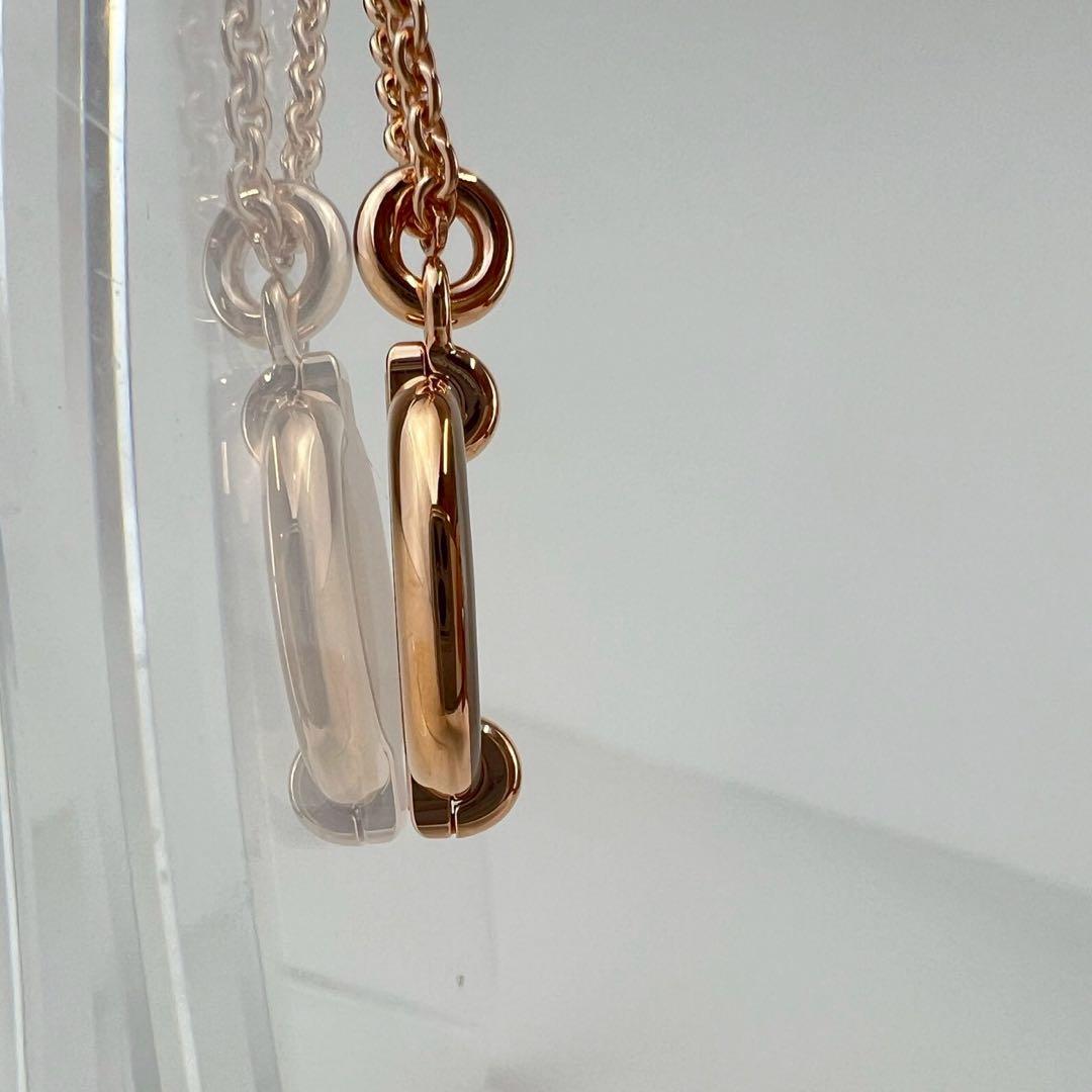 新品 HERMES エルメス ペンダント ミニ マイヨン マロン ローズゴールド