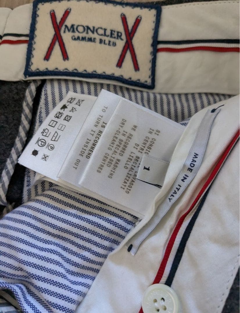 モンクレール ガムブルー ウール パンツ サイズ1