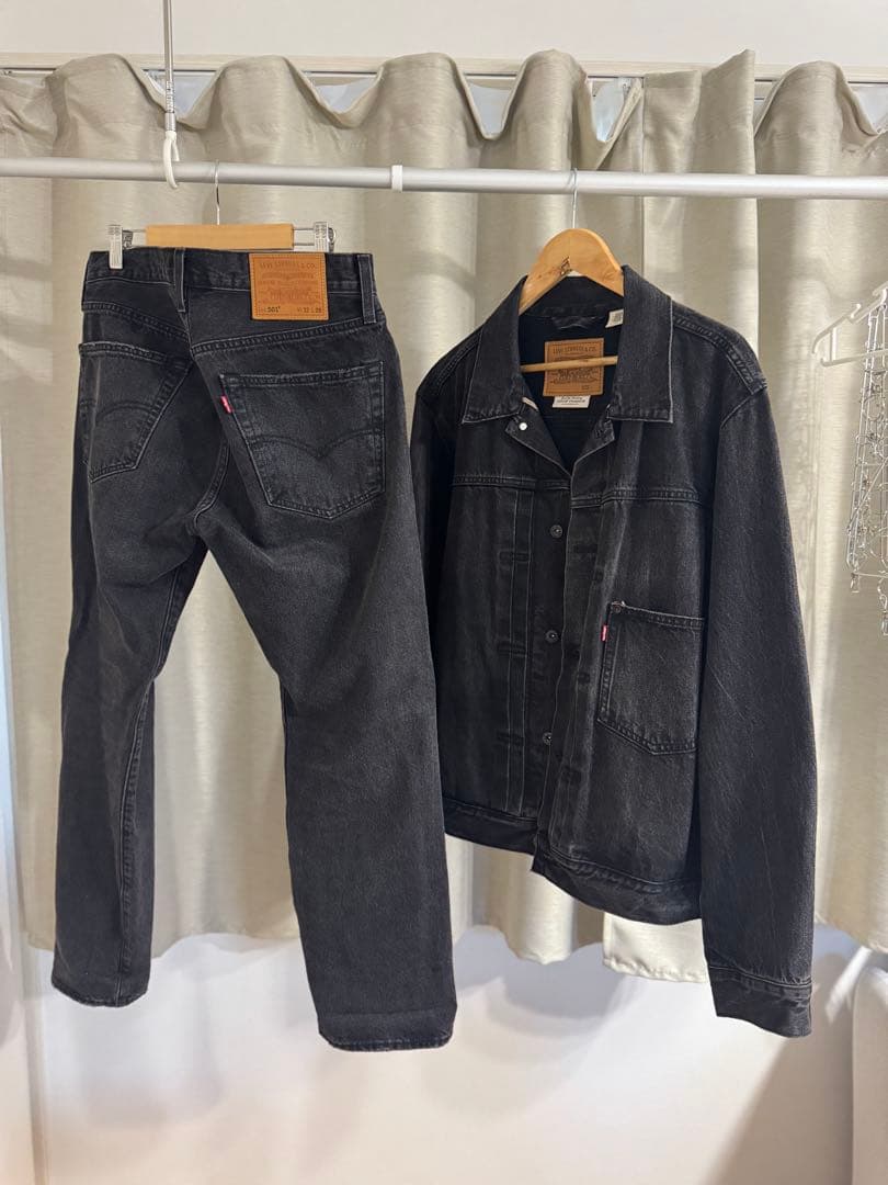 Levi’s リーバイス 30th 別注 ブラックデニム セットアップ(美品)