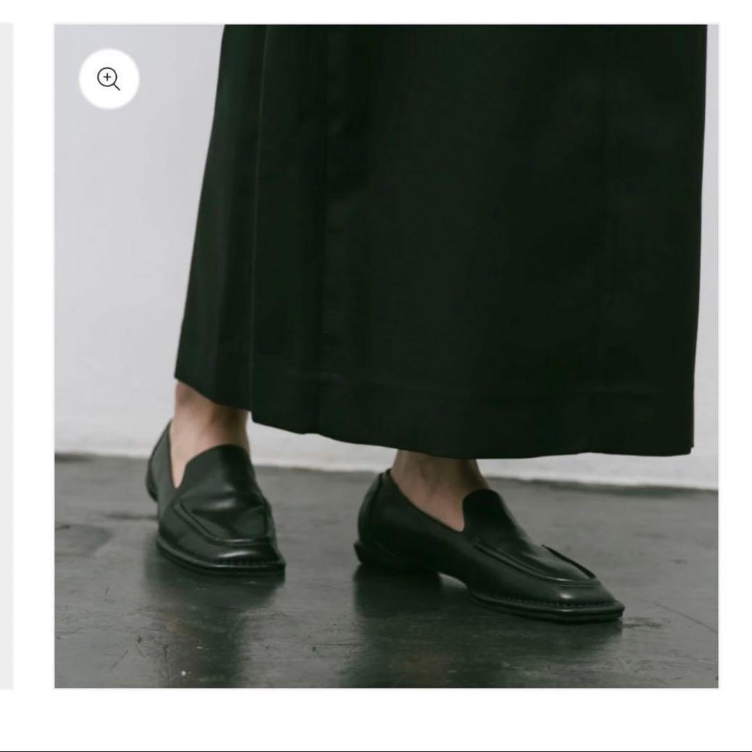SHISEI シーセイ　SQUARE LOAFERS BLACK 36