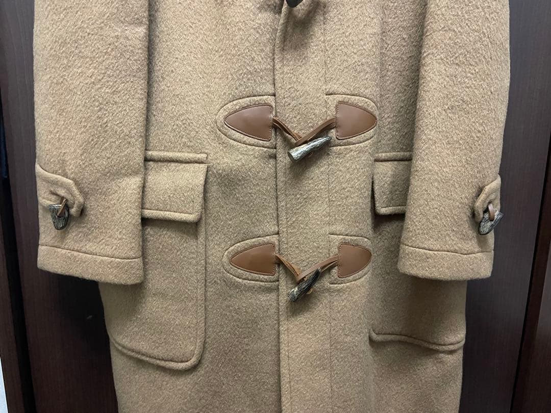 J.PRESS ダッフルコート LL キャメル ウール 裏地ストライプ