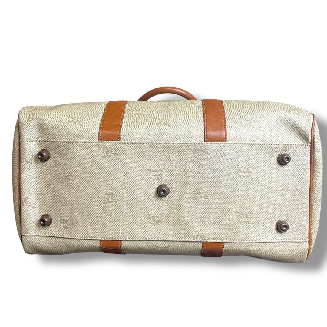 【大容量】Burberrys バーバリー ボストンバッグ ホースロゴ キャンバス