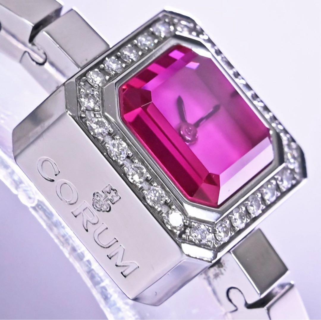 本物 超美品 コルム ダイヤベゼル キ ダイヤモンド ウォッチ CORUM