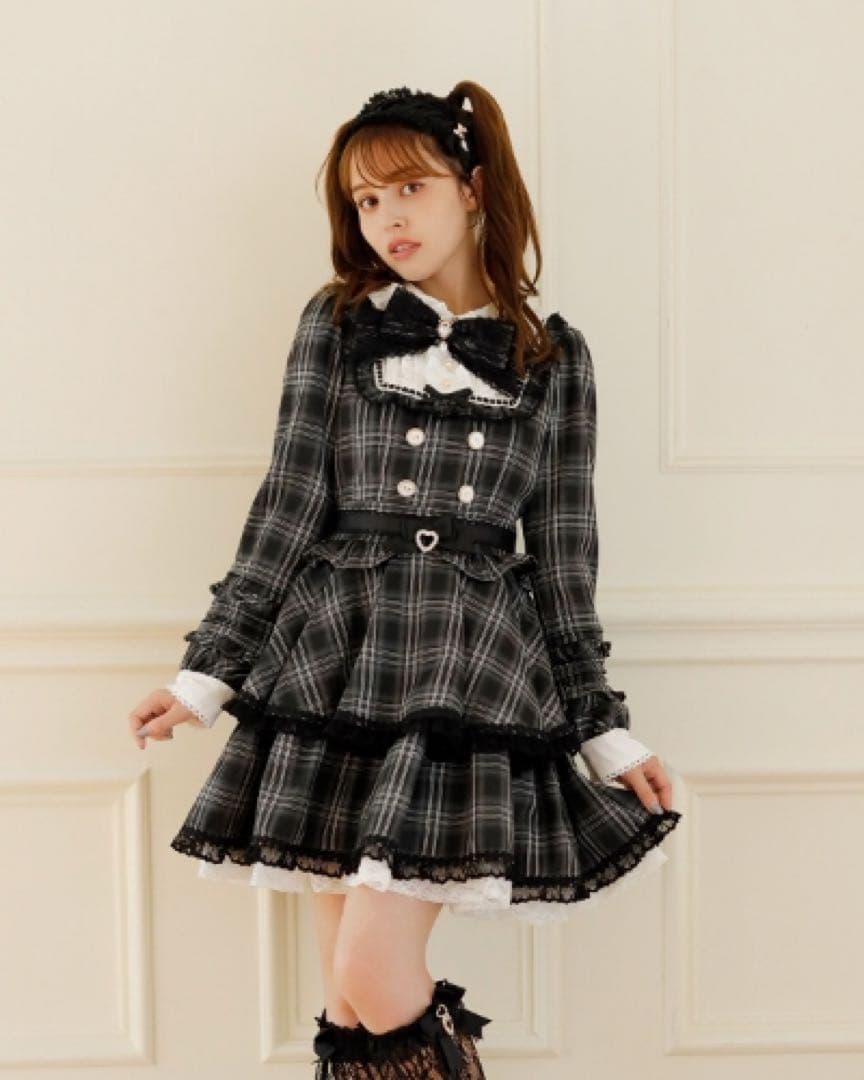 ‪‪❤︎‬ LIZLISA スピンドルヨークティアードワンピース ‪‪❤︎‬