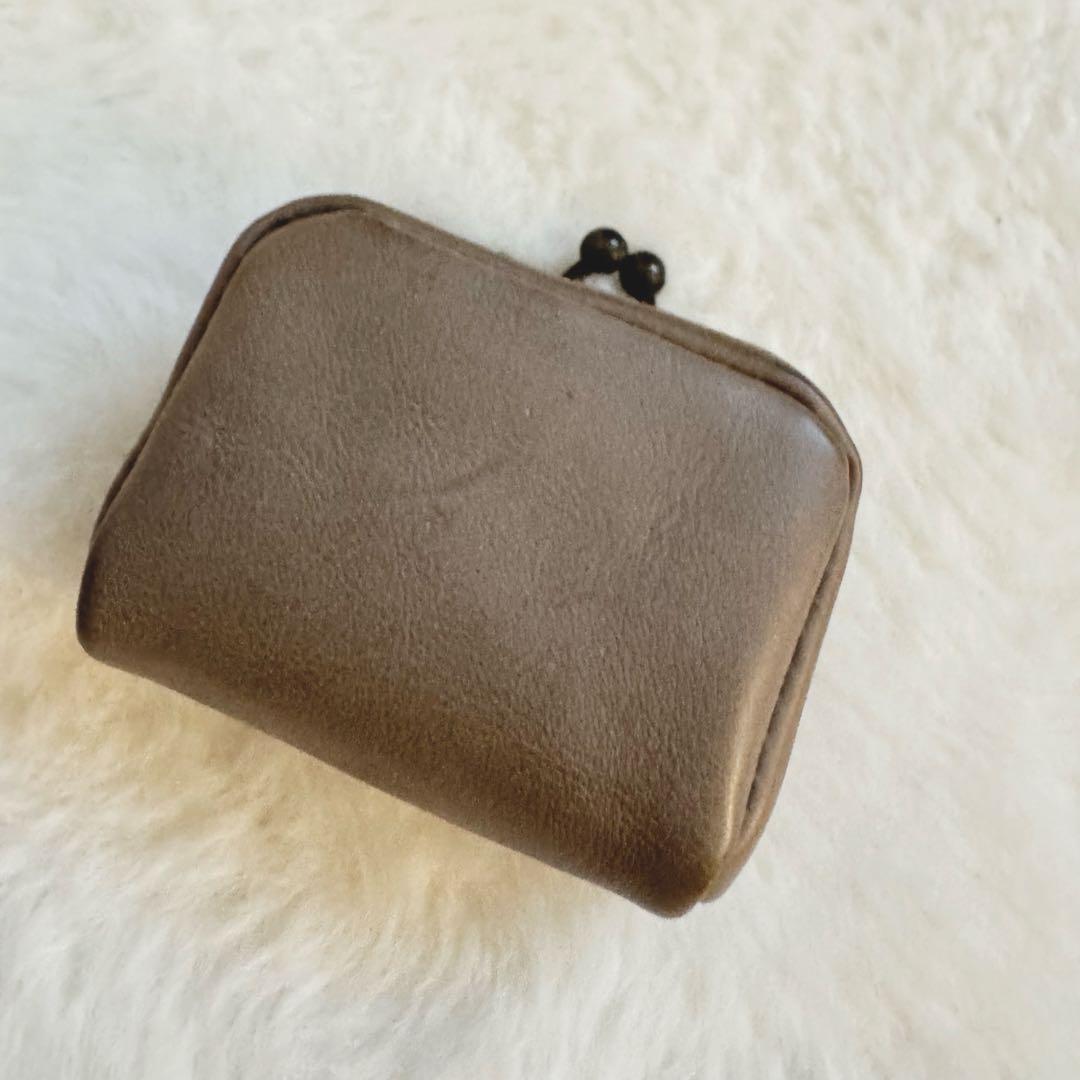 Arts and Science 小物入れ　ケース がま口　グレージュ