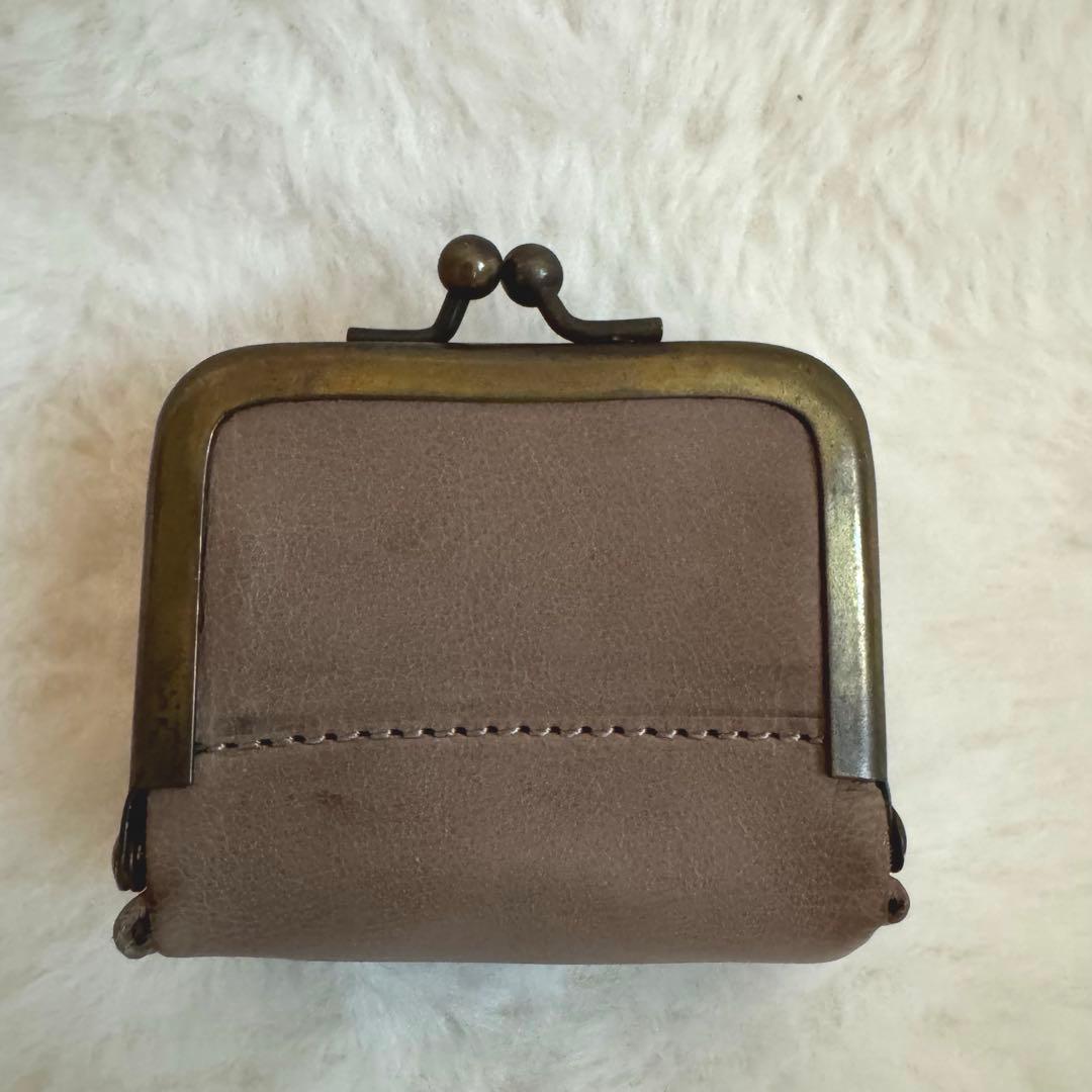 Arts and Science 小物入れ　ケース がま口　グレージュ