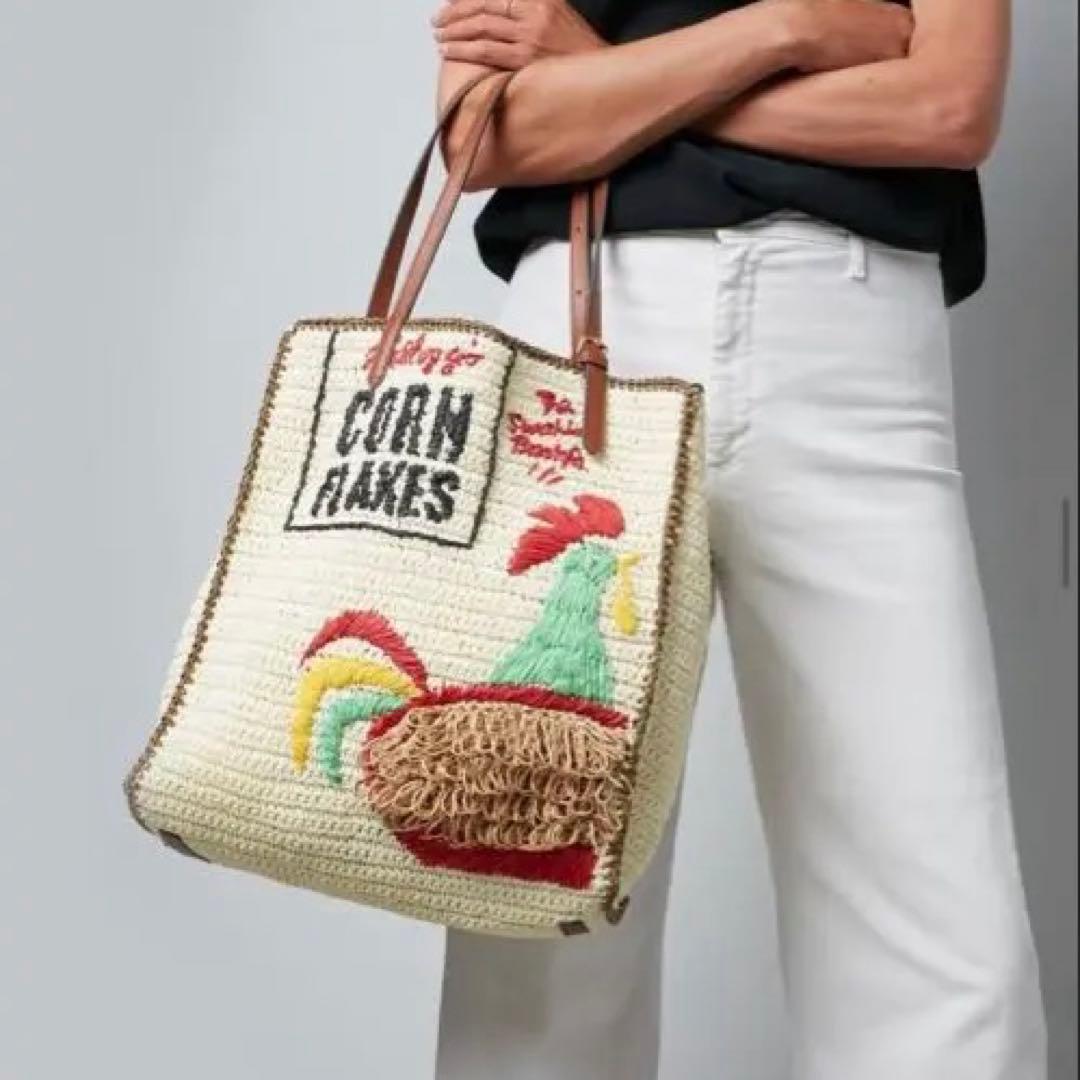 Anya Hindmarch コーンフレーク刺繍トートバッグ
