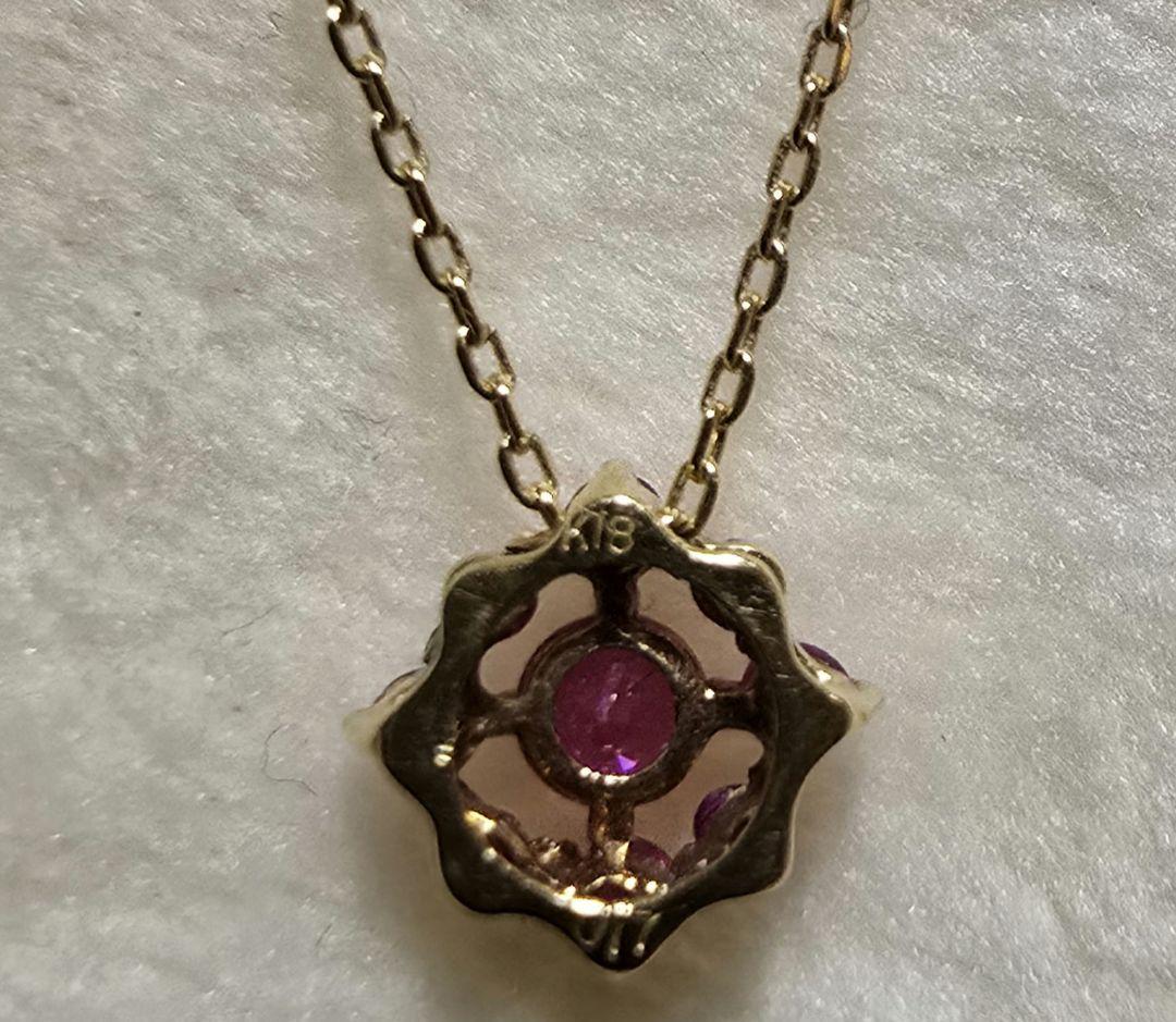 cullent ルビー k18 ネックレス ペンダント