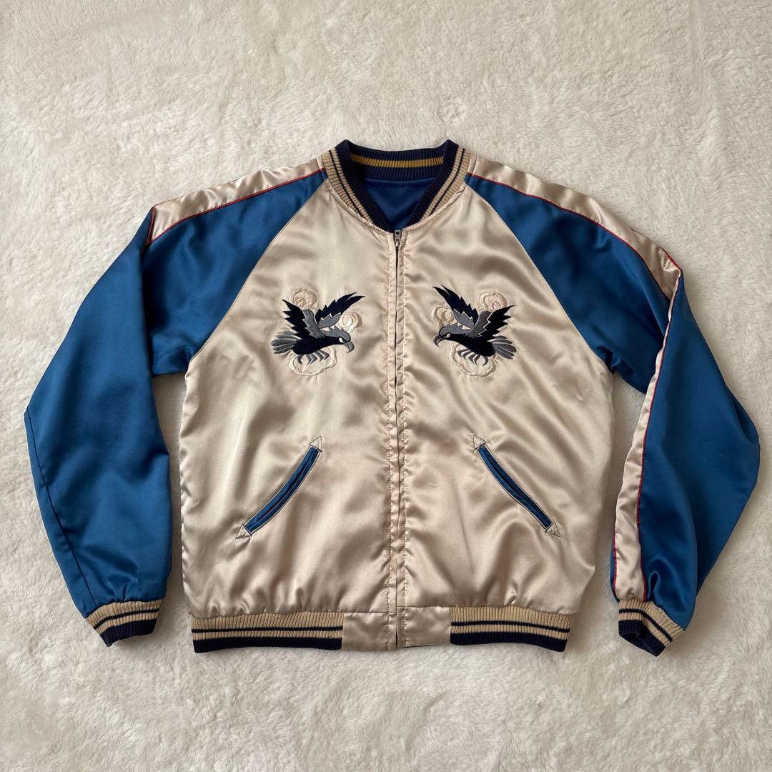 東洋エンタープライズ スカジャン スーベニア 第五空軍奥尻島×紺虎 M18333