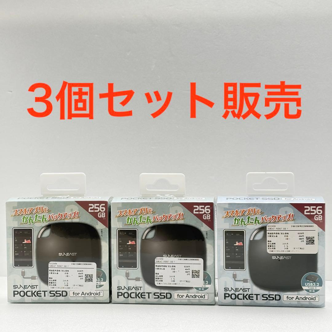 SUNEAST POCKETSSD 256GB 3個セット